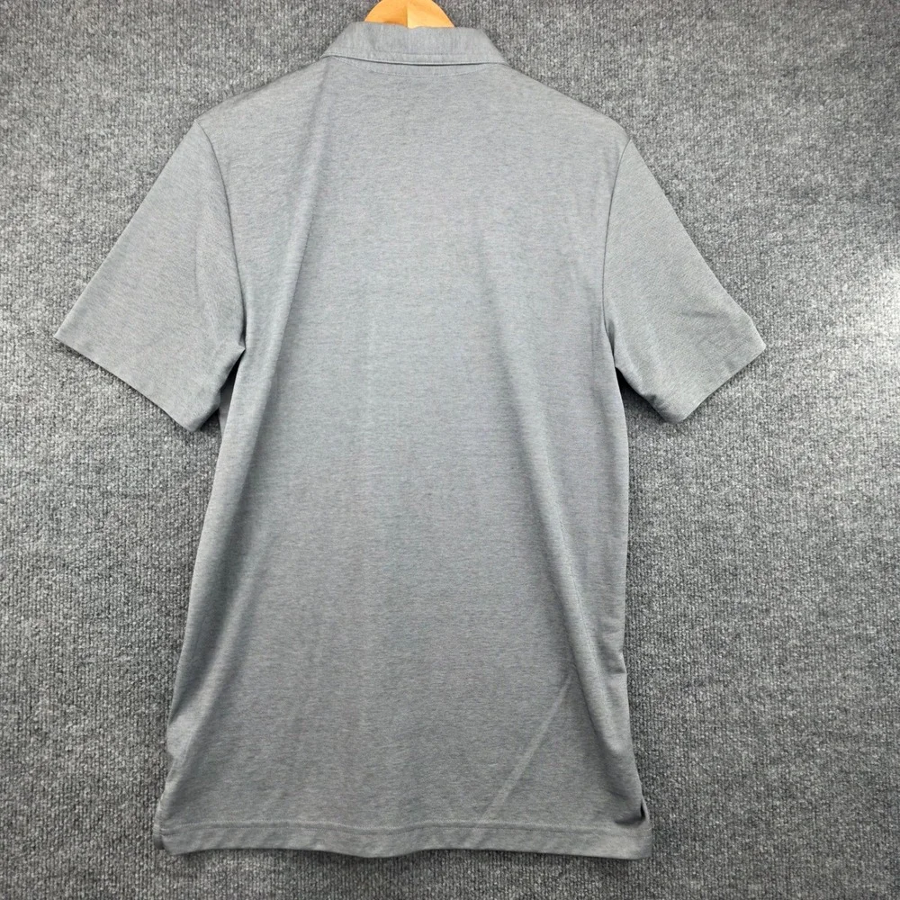 Travis Mathew Mens Pima Cotton Blend Polo Shirt Heather Grey Short Sleeve Size M